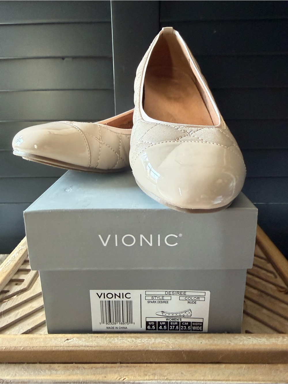 Vionic - Desiree Nude Patent and Matte Ballet Flats